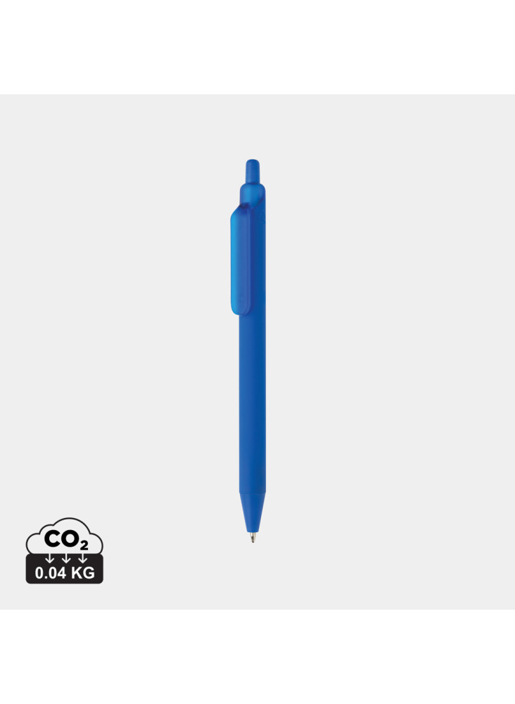 Stylo avec finition gomme en ABS recyclé certifié GRS Tide