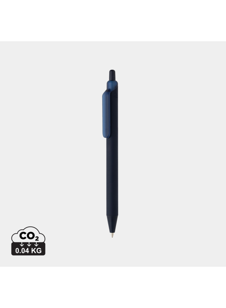 Stylo avec finition gomme en ABS recyclé certifié GRS Tide