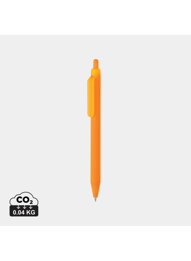Stylo avec finition gomme en ABS recyclé certifié GRS Tide