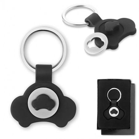 Porte-clés en forme de voiture en silicone publicitaire