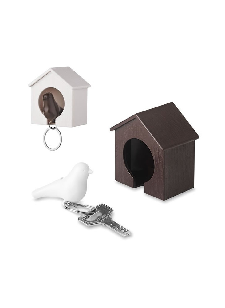 Porte-clés Nichoir et oiseau personnalisé