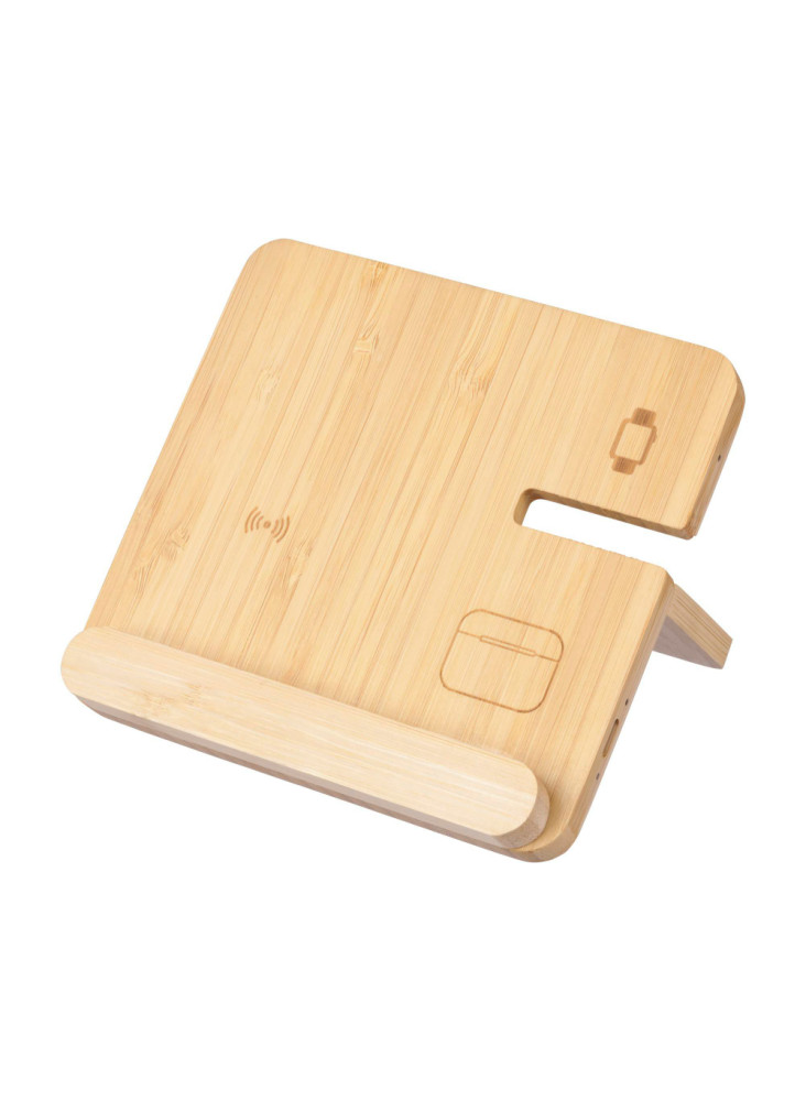 Chargeur sans fil Tribu | Bambou | 3-en-1