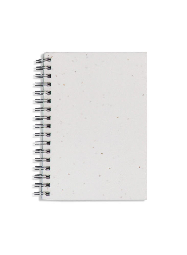 Cahier à spirale en papier semences