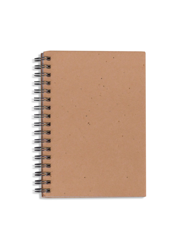 Cahier à spirale en papier semences