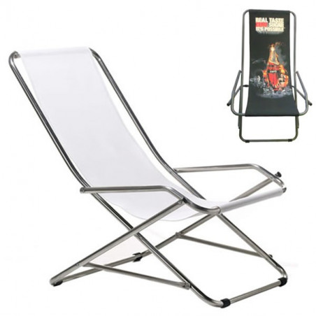 Transat Pliant Accoudoirs pliant publicitaire