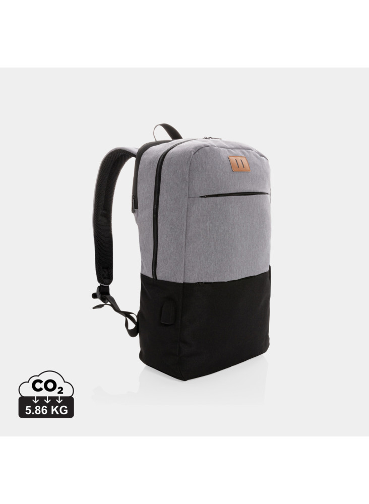 Sac à dos ordinateur 15,6" avec USB et anti RFID