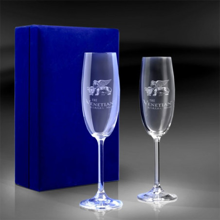 Coffret 2 Flûtes Champagne + Gravure Laser