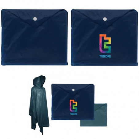 Poncho imperméable avec capuche personnalisé