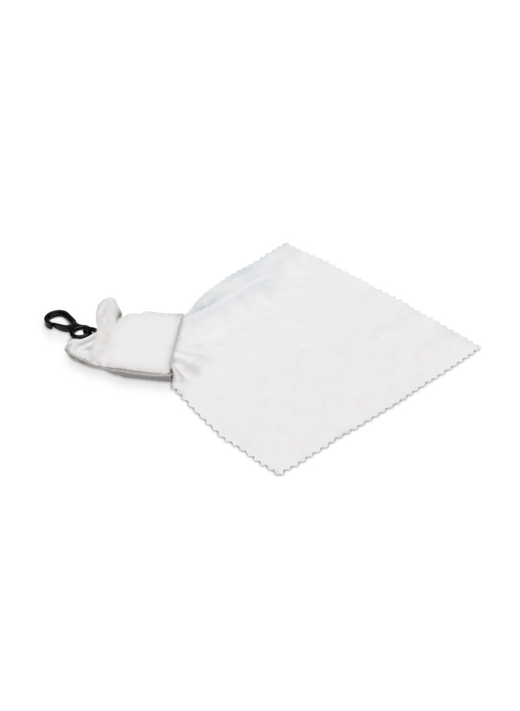Porte-clé lingette microfibre avec traitement anti-bactérien