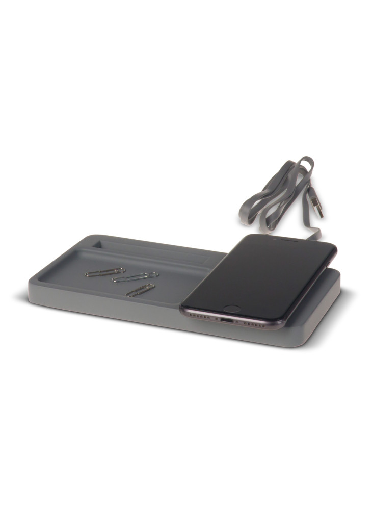 Limestone Desk organizer with wireless charger 5W