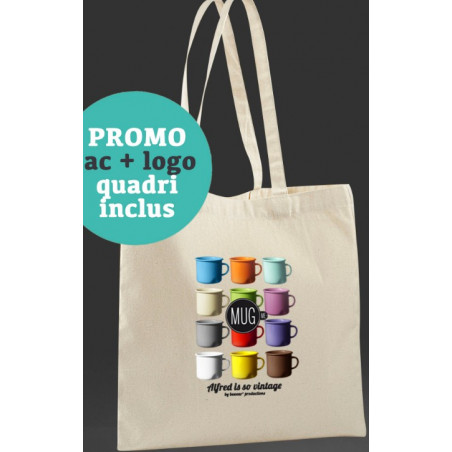 Sac shopping/tote bag en quadri