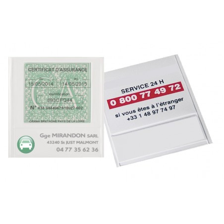 Etui vignette adhésif publicitaire