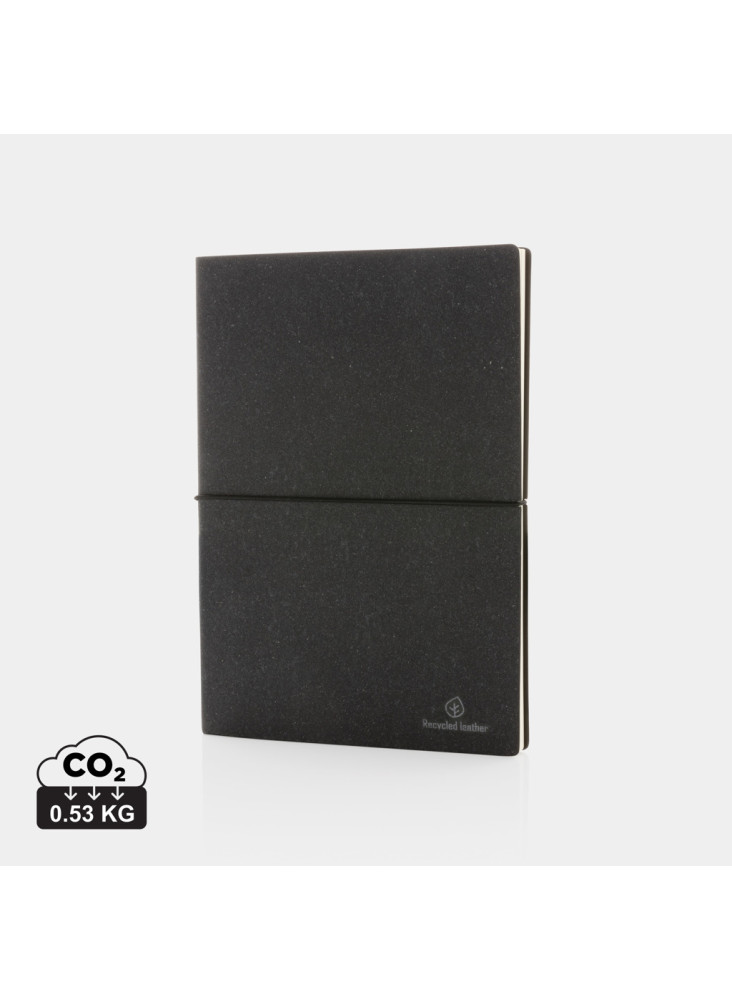 Carnet de notes A5 en cuir recyclé GRS