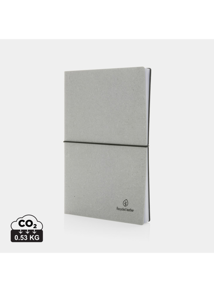 Carnet de notes A5 en cuir recyclé GRS