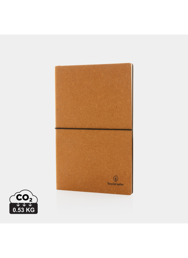 Carnet de notes A5 en cuir recyclé GRS