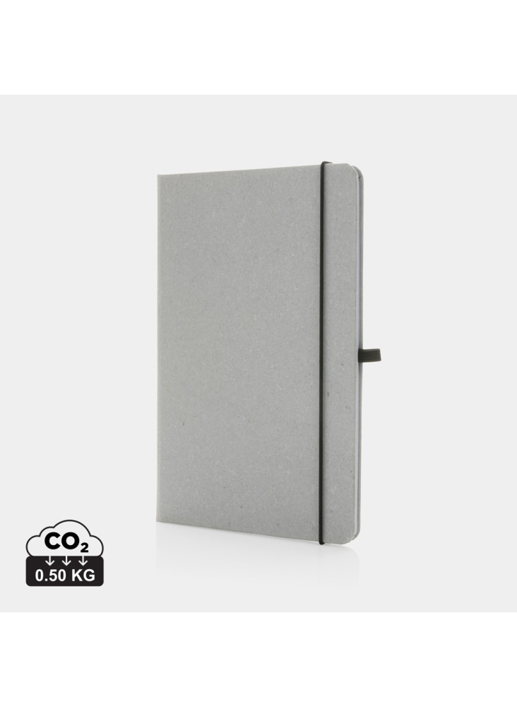 Carnet A5 à couverture rigide en cuir recyclé GRS
