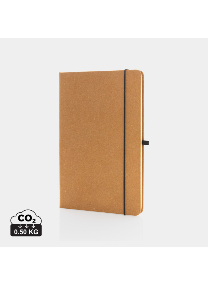 Carnet A5 à couverture rigide en cuir recyclé GRS