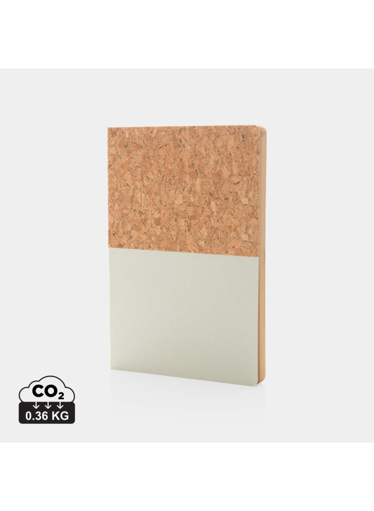 Carnet A5 à couverture en kraft et en liège