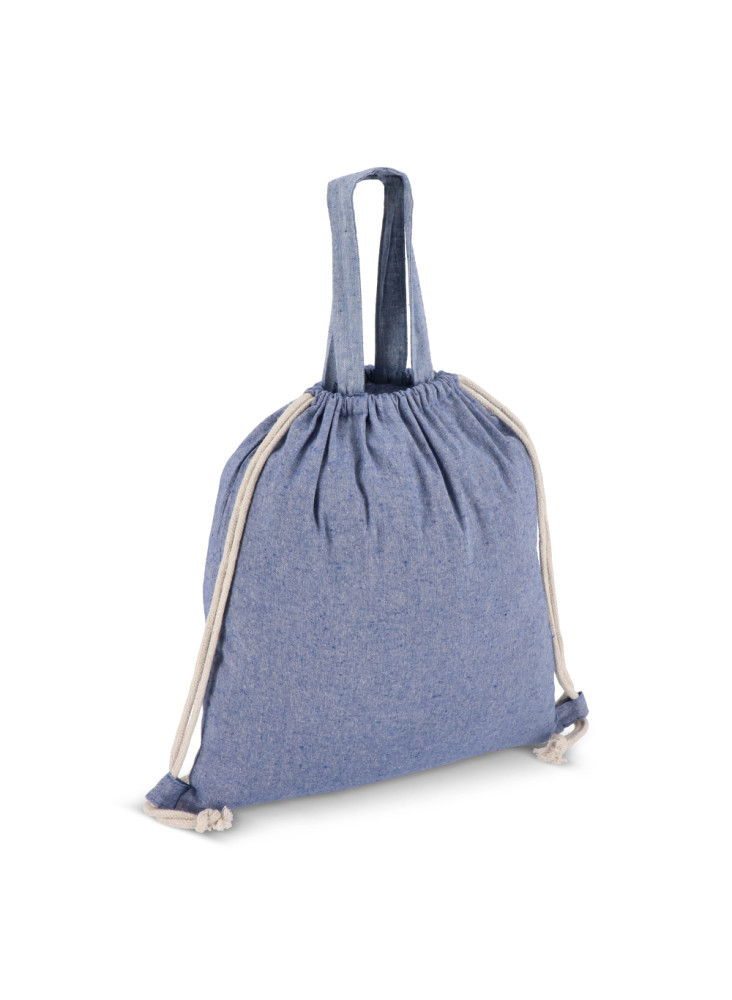 Sac cordelettes en coton recyclé 38x42cm