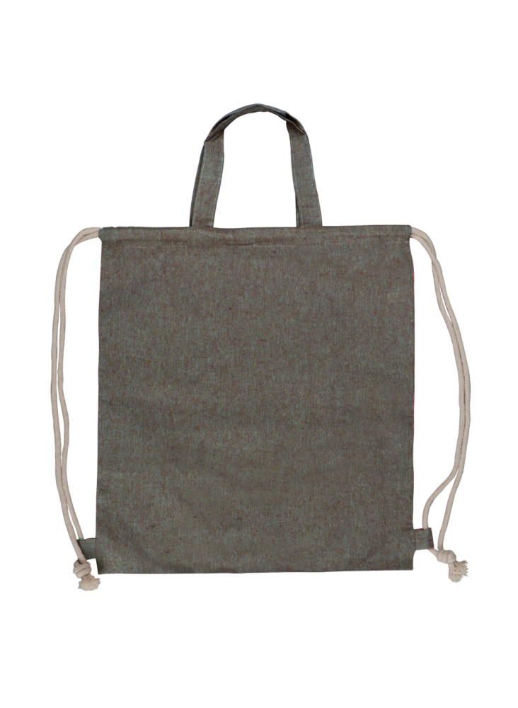Sac cordelettes en coton recyclé 38x42cm