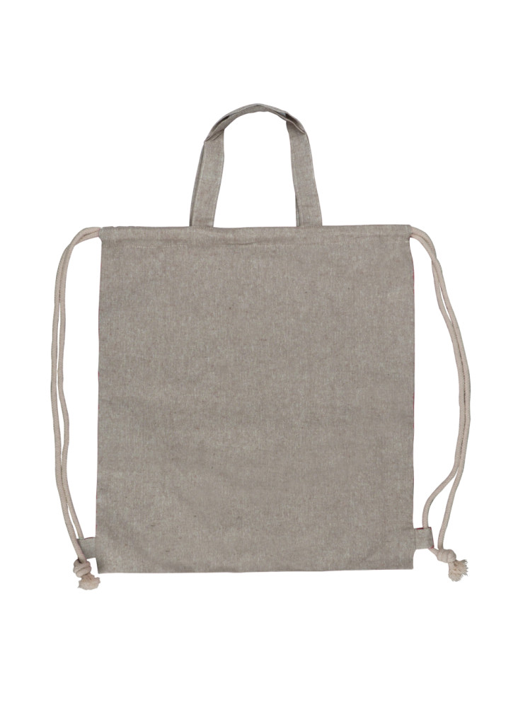 Sac cordelettes en coton recyclé 38x42cm