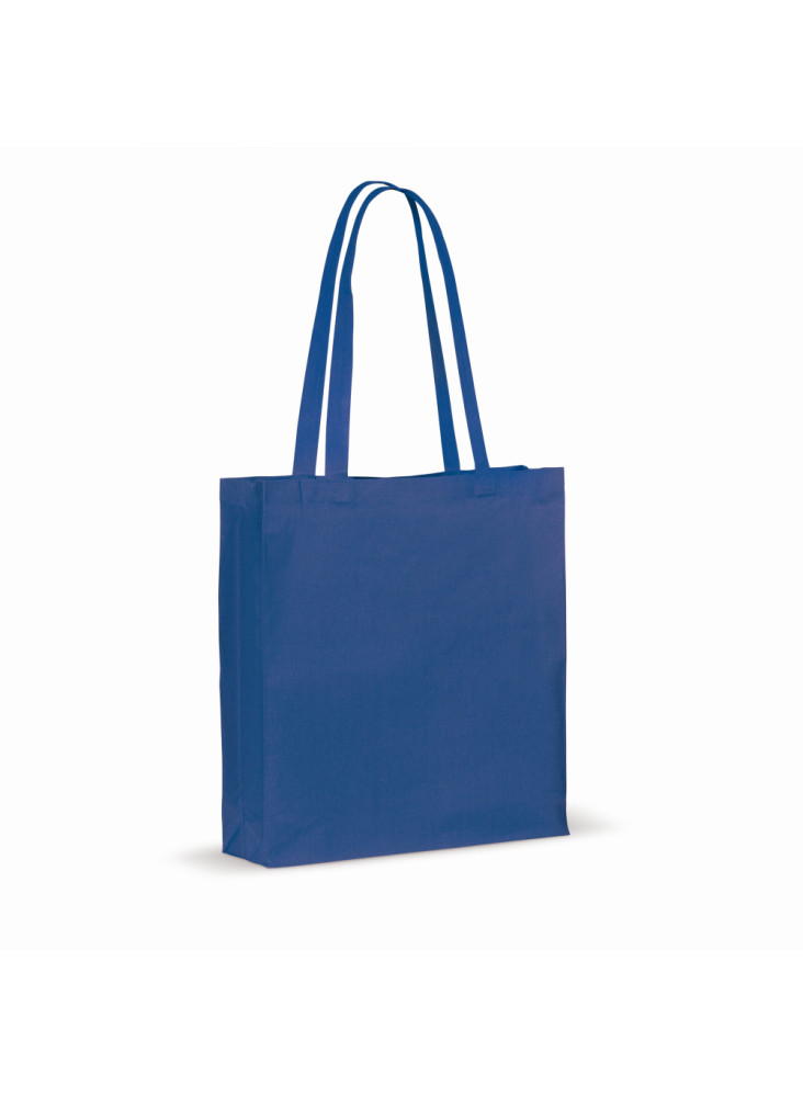 Sac en coton recyclé avec soufflet 140g/m² 38x10x42cm