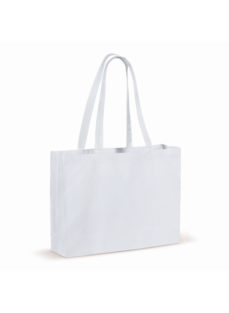 Recycled cotton bag with gusset 140g/m² 49x14x37cm