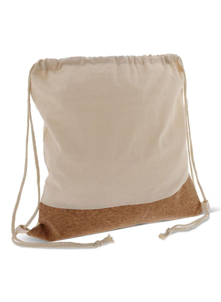 Sac Liège/Jute avec cordelettes en coton 38x41cm