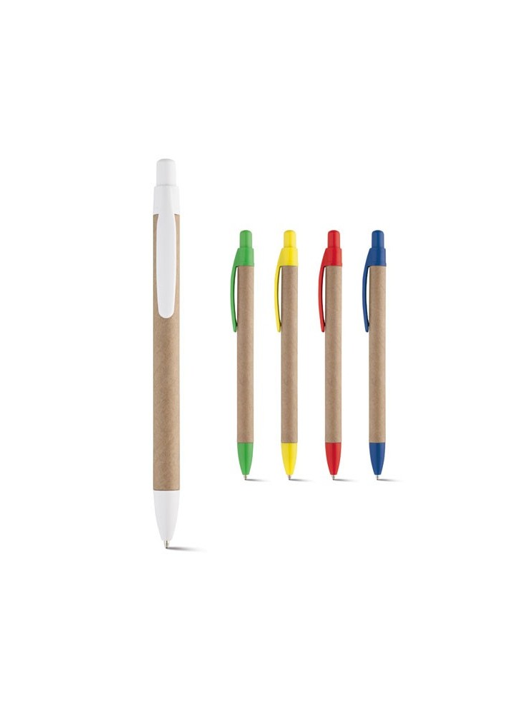 Stylo à bille Solis avec clip et pointe assorti publicitaire