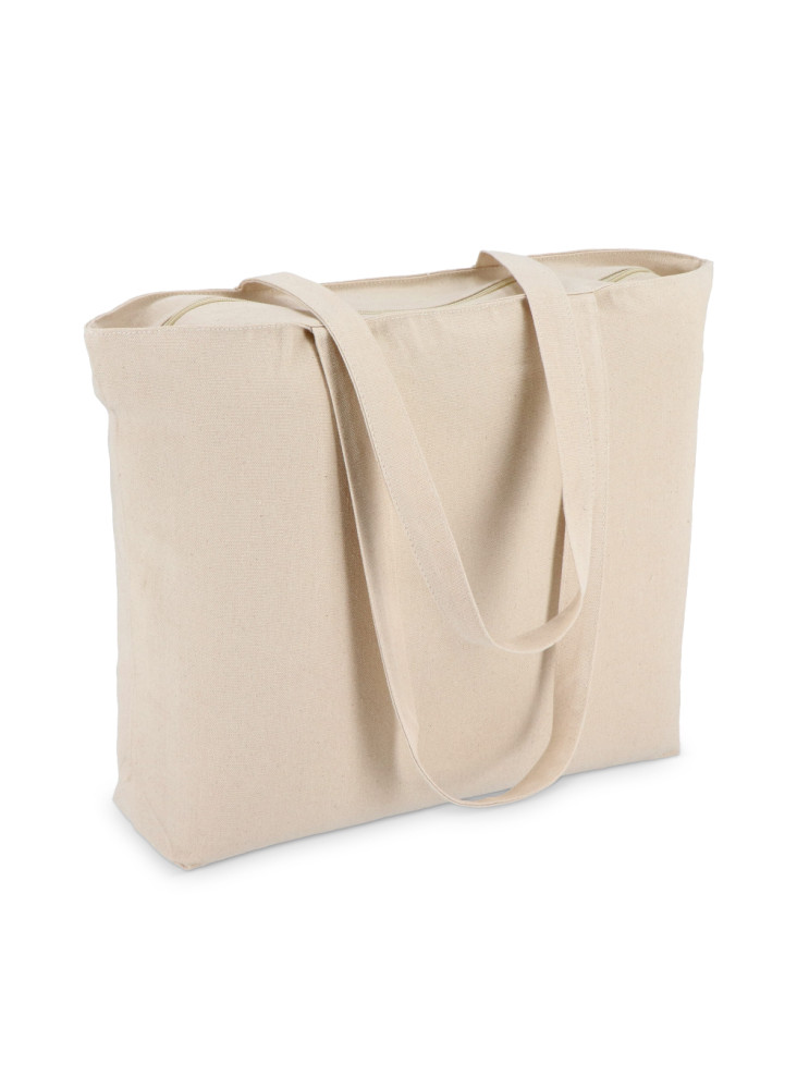 Sac fourre-tout en coton avec fermeture éclair OEKO-TEX® 47 x 11 x 35cm 320g/m²