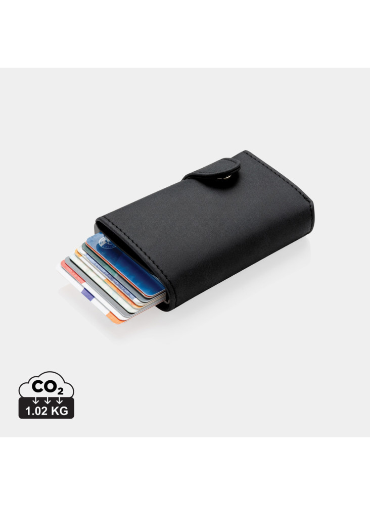 Porte-cartes anti RFID en aluminium et PU