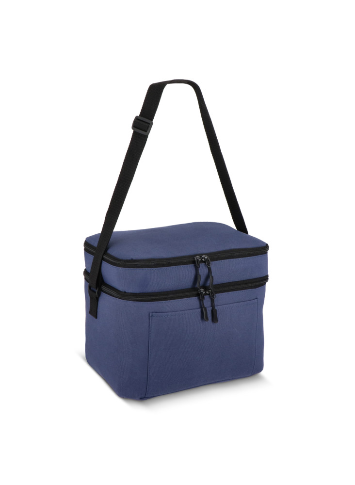 Sac isotherme à double compartiment en R-PET 600D, 30 x 20 x 24 cm, 12 l