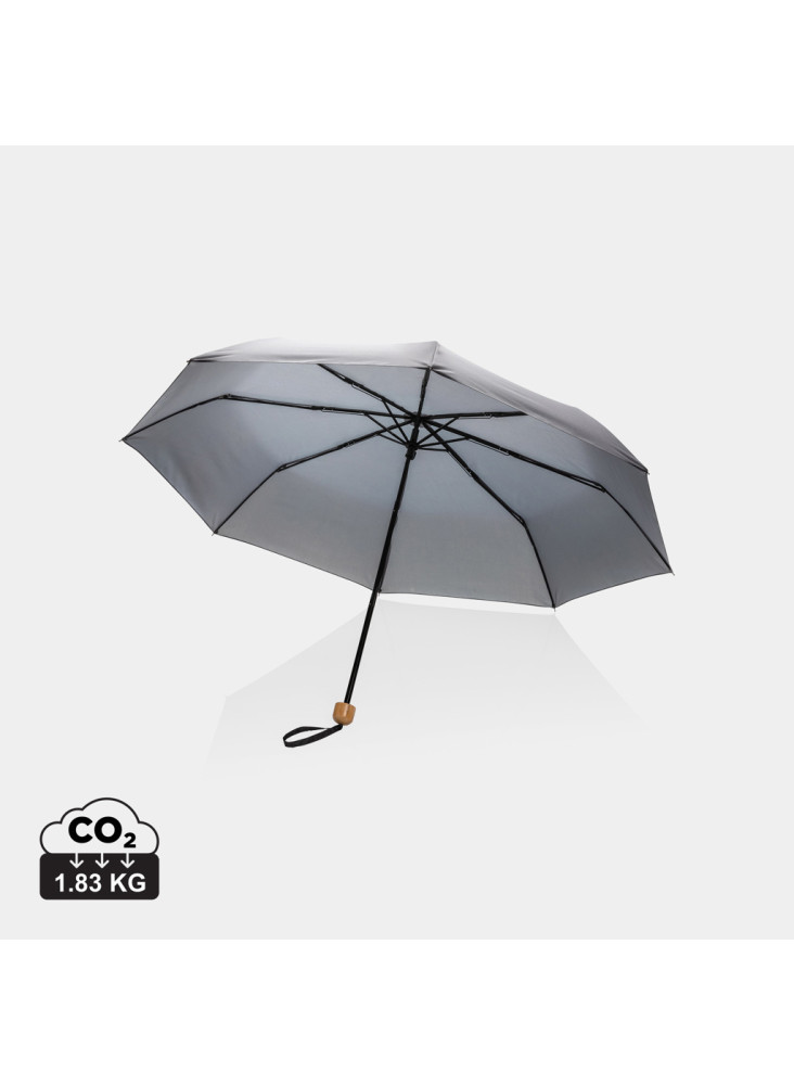 Mini parapluie 20.5" rPET 190T poignée bambou Impact AWARE
