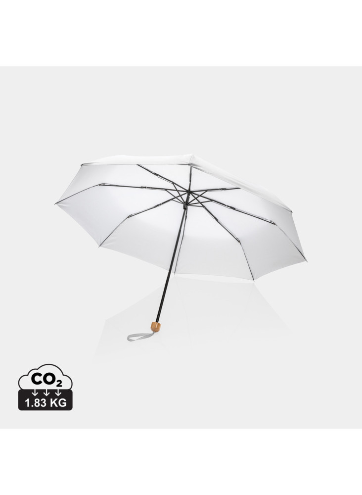 Mini parapluie 20.5" rPET 190T poignée bambou Impact AWARE