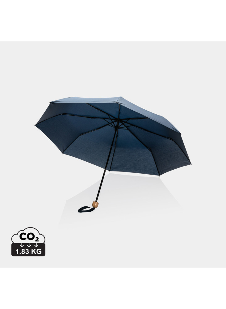 Mini parapluie 20.5" rPET 190T poignée bambou Impact AWARE