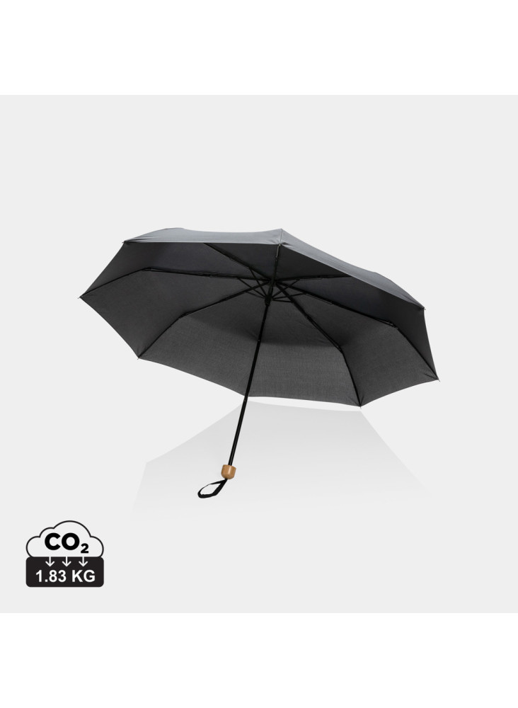 Mini parapluie 20.5" rPET 190T poignée bambou Impact AWARE