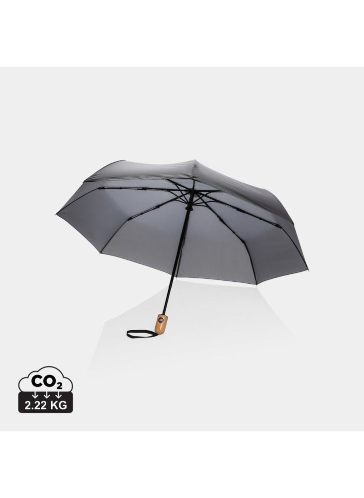 Parapluie 21" automatique rPET 190T et bambou Impact AWARE™