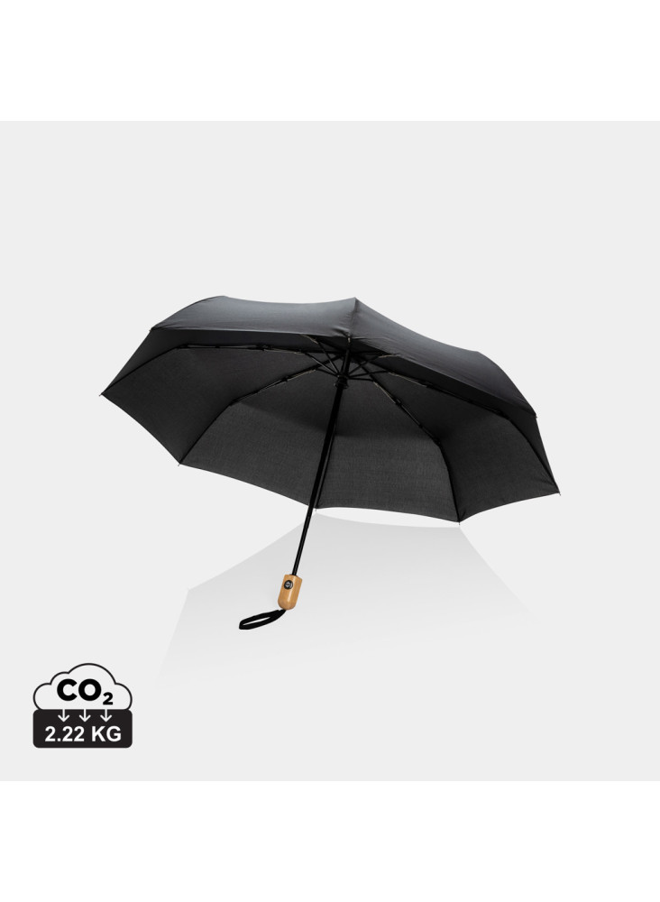 Parapluie 21" automatique rPET 190T et bambou Impact AWARE™
