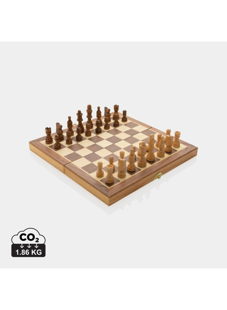 Jeu d'échecs pliable en bois