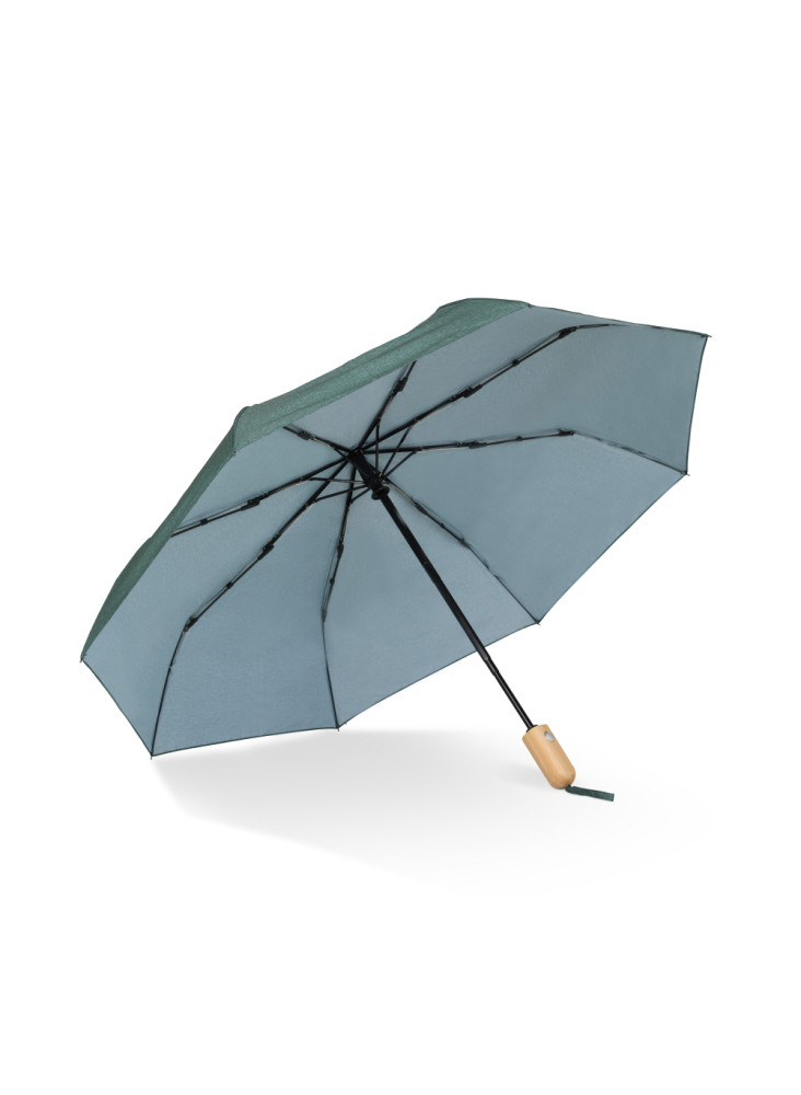 Parapluie pliable 21” en R-PET. Ouverture automatique