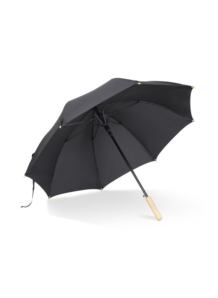 Parapluie bâton 25” en R-PET. Poignée droite, ouverture automatique