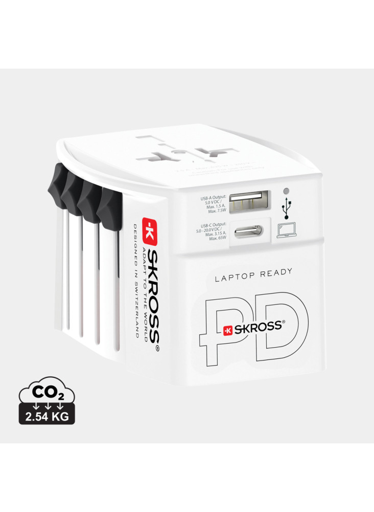 SKROSS Adaptateur de voyage universel MUV 65W PD avec USB