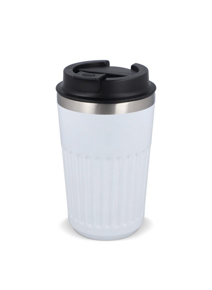 Thermos à café à emporter en acier inoxydable recyclé, 400 ml