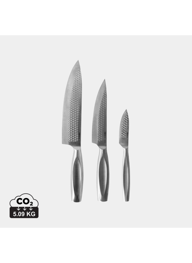 BOSKA Set de 3 couteaux de cuisine Monaco+
