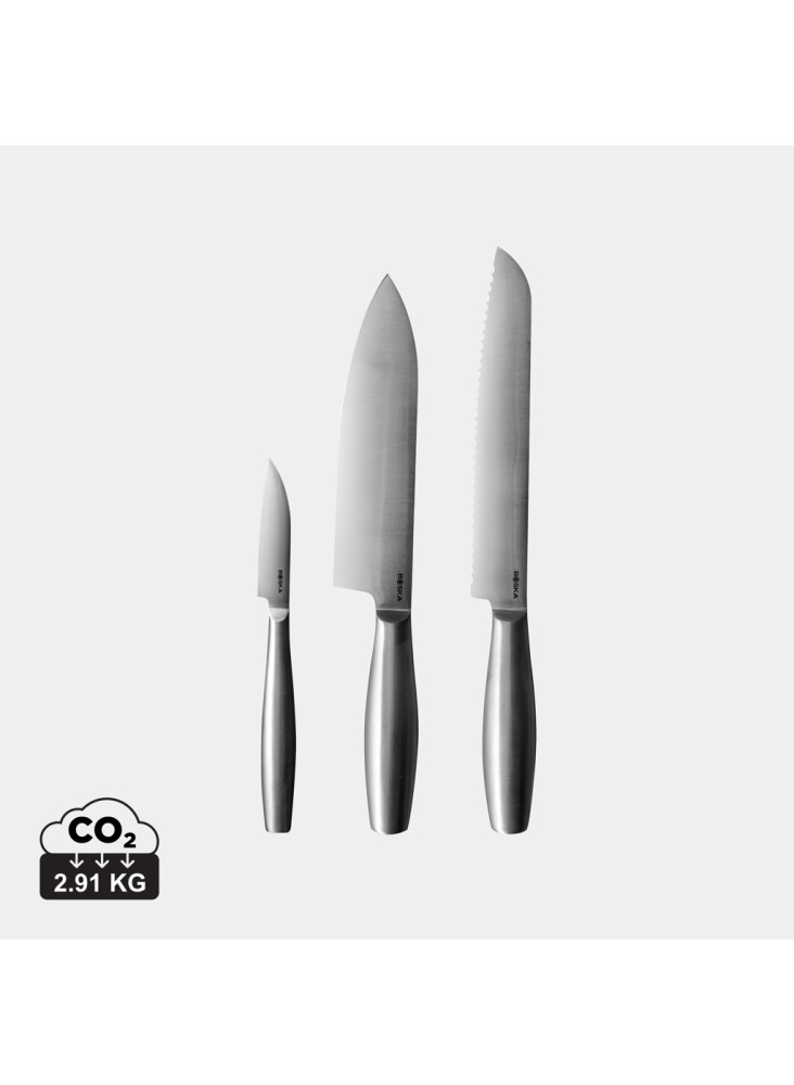 BOSKA Set de 3 couteaux de cuisine Copenhagen