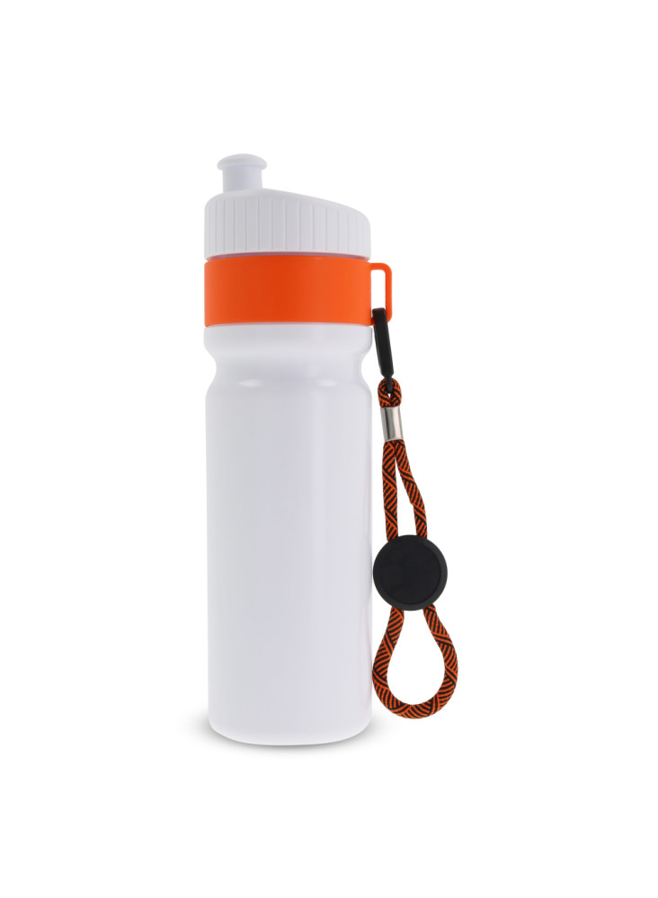 Bidon de sport avec bord et cordon 750ml