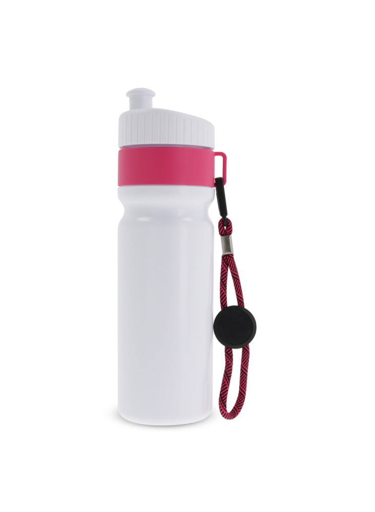 Bidon de sport avec bord et cordon 750ml