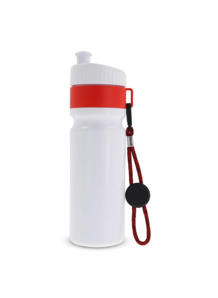Bidon de sport avec bord et cordon 750ml