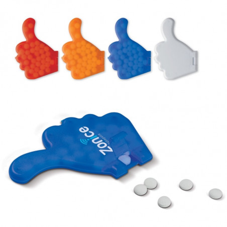 Distributeur bonbons pouce publicitaire