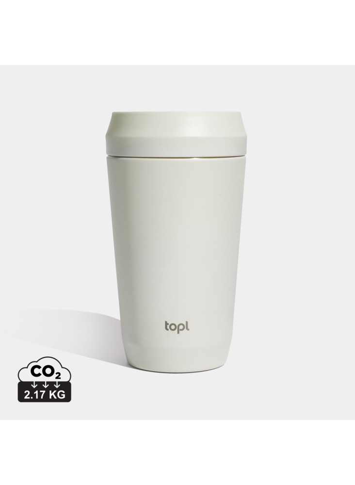 Mug 354 ml avec couvercle 360 en acier recyclé Topl